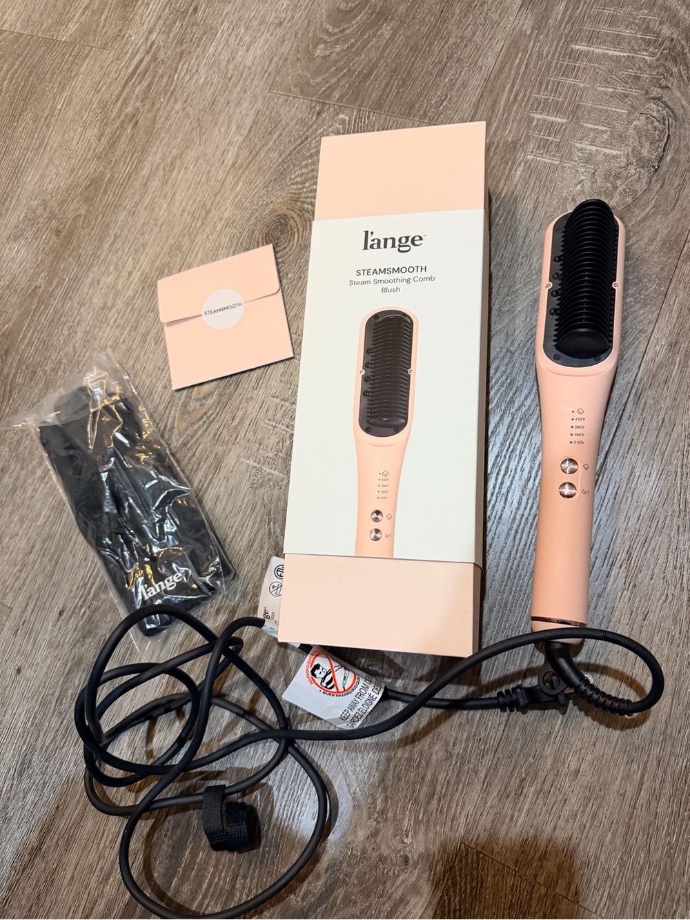 L’ange SteamSmooth Steam Smoothing Comb Blush – Like New